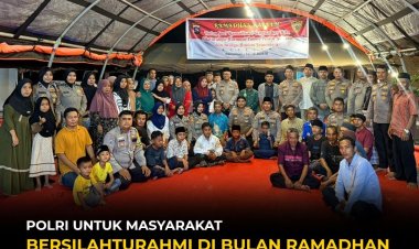 Ramadan di Pengungsian, Kapolres Pesisir Selatan Buka Puasa dan Tarawih Bersama Warga Huntara Bayang